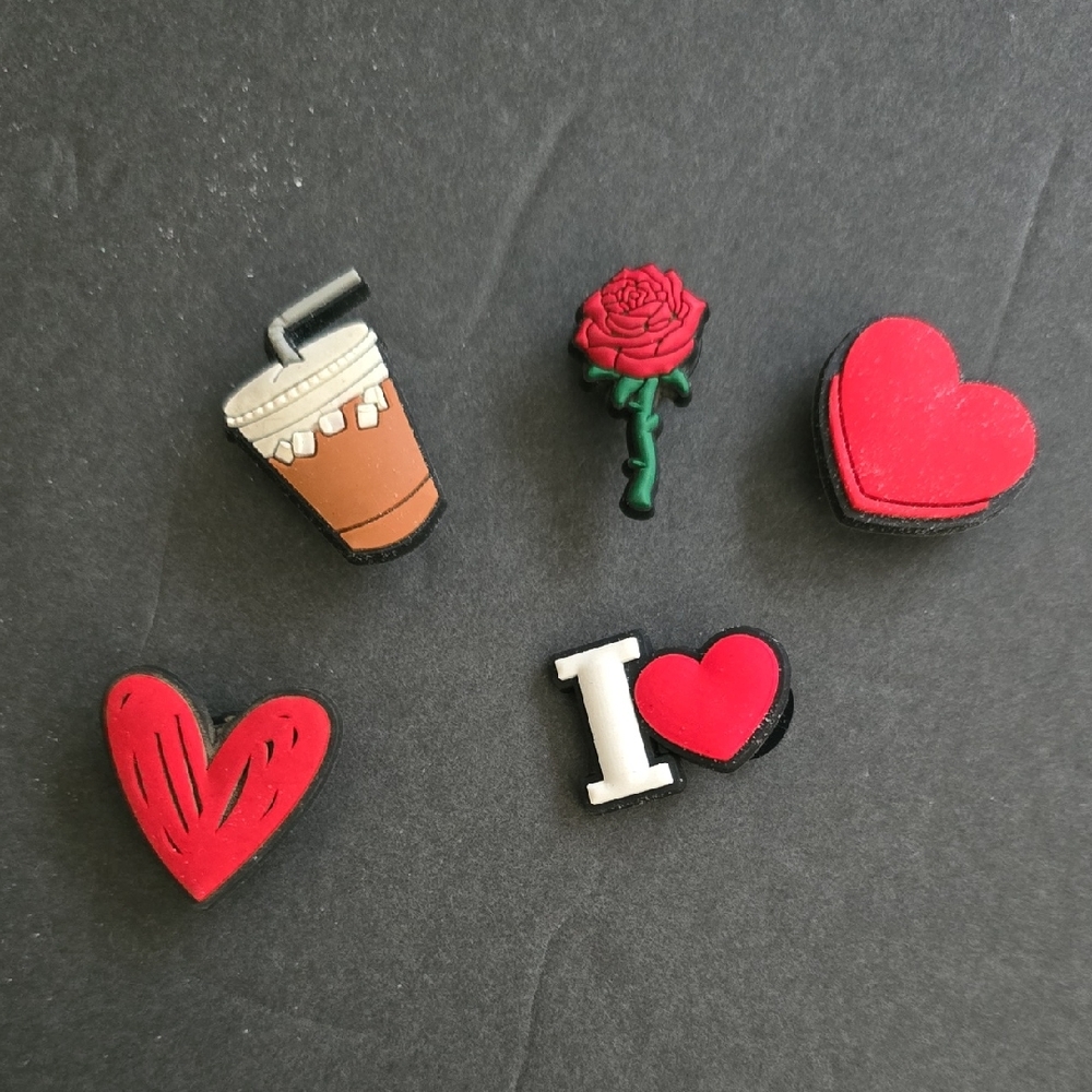 Kids Shoe Charms - Red and Black